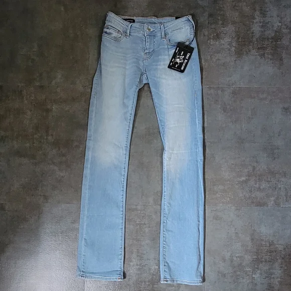 True Religion Women's Billie Mid Rise Straight Leg Jean, Light Wash, Size 24 - Picture 3 of 13